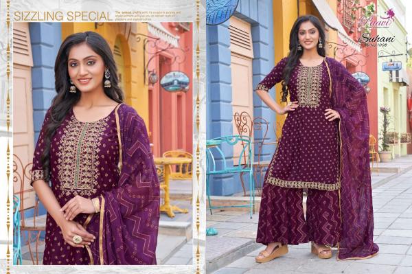 Paavi Suhani Rayon Exclusive Designer Readymade Suit